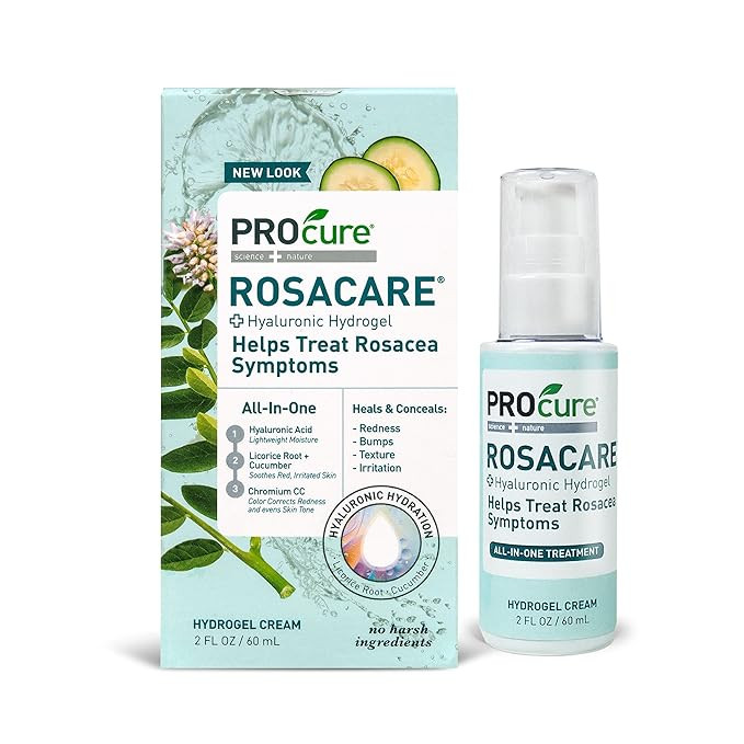 PROcure Rosacare Medicated Redness Reduction CC Face Cream, Hyaluronic Hydrogel for Rosacea Sympt... | Amazon (US)