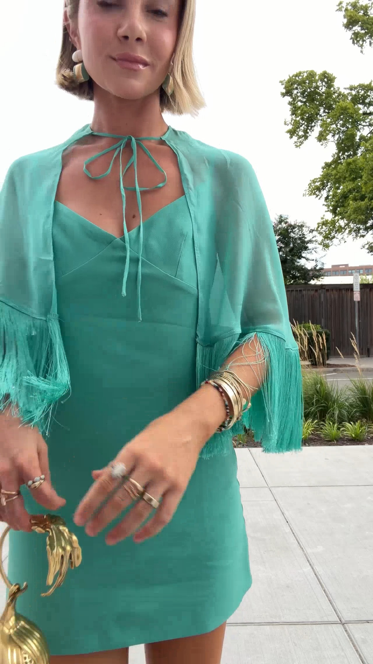 The perfect fall event look! Love how this cape adds a whole other effect to the look!  

 #LTKgrwm #LTKootd