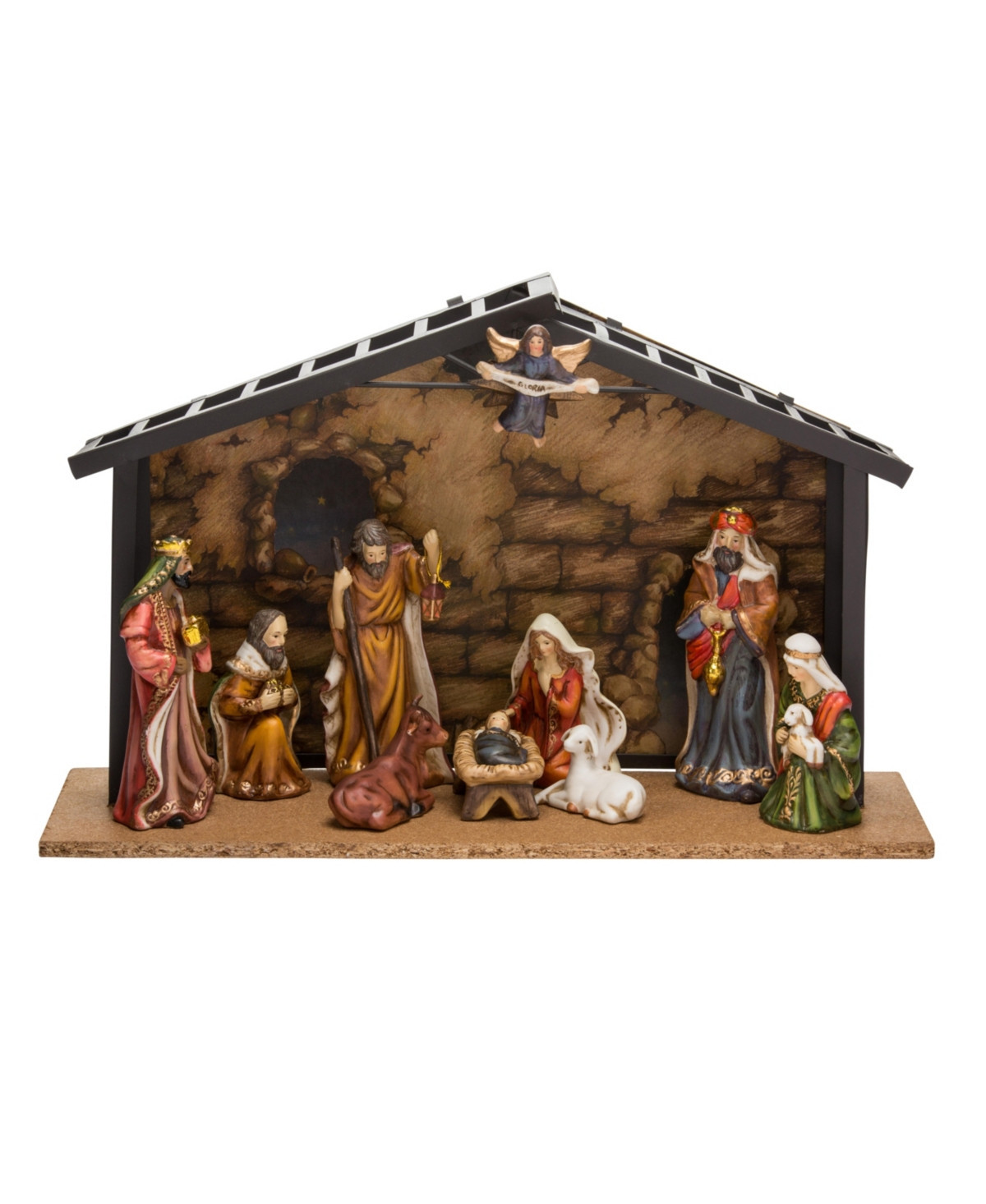 Kurt Adler 3.5-5-Inch Porcelain 10-Piece Nativity Set | Macy's