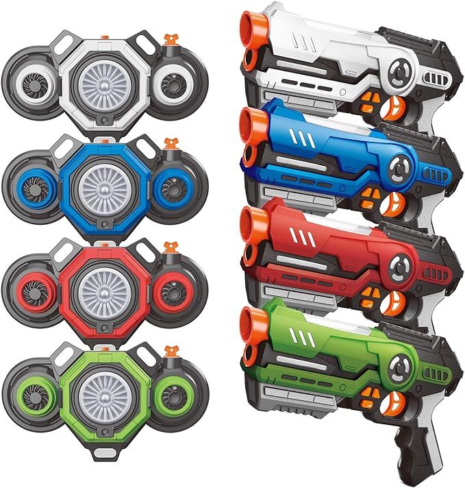 AMOSITNG Laser Tag Guns with Fog Effect Vests Set of 4,Indoor Outdoor Fun Toy Gift for Kids Age 8... | Amazon (CA)