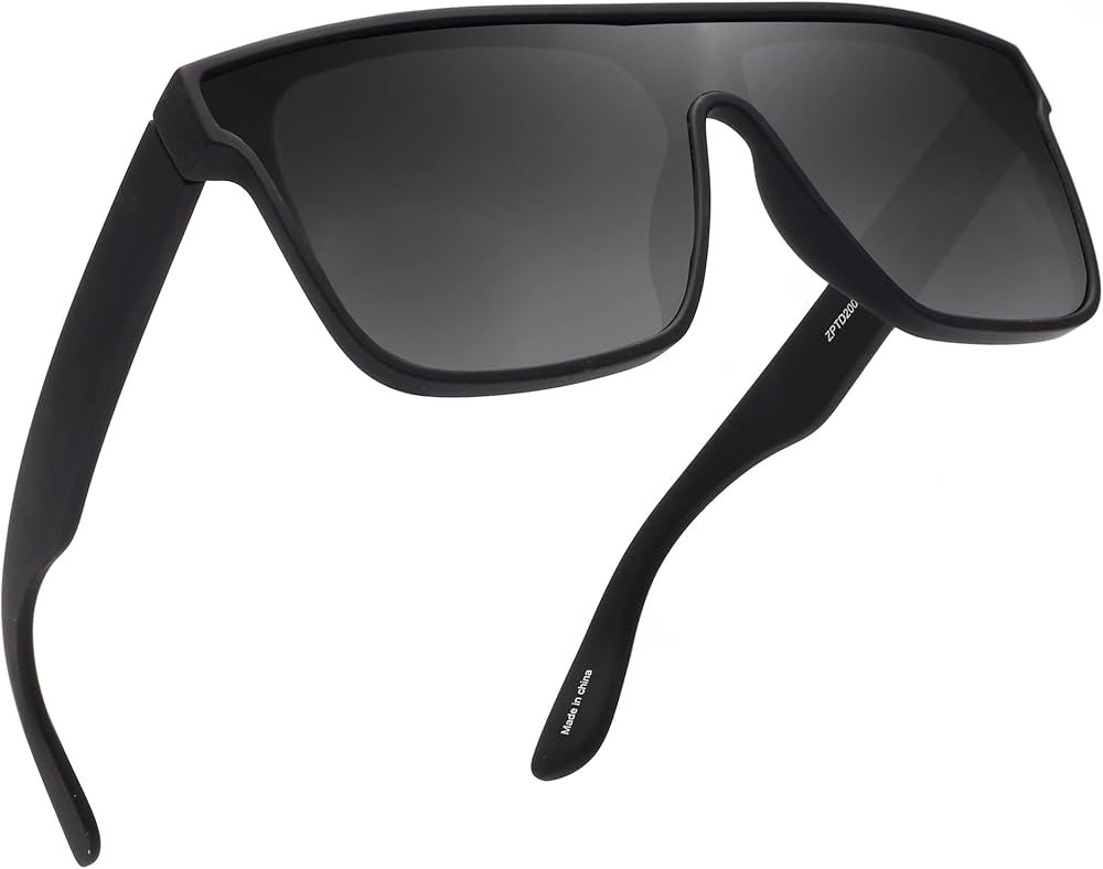 GLINDAR Oversized Square Polarized Sunglasses for Men Women, One Piece Recycled Shield Shades UV4... | Amazon (US)