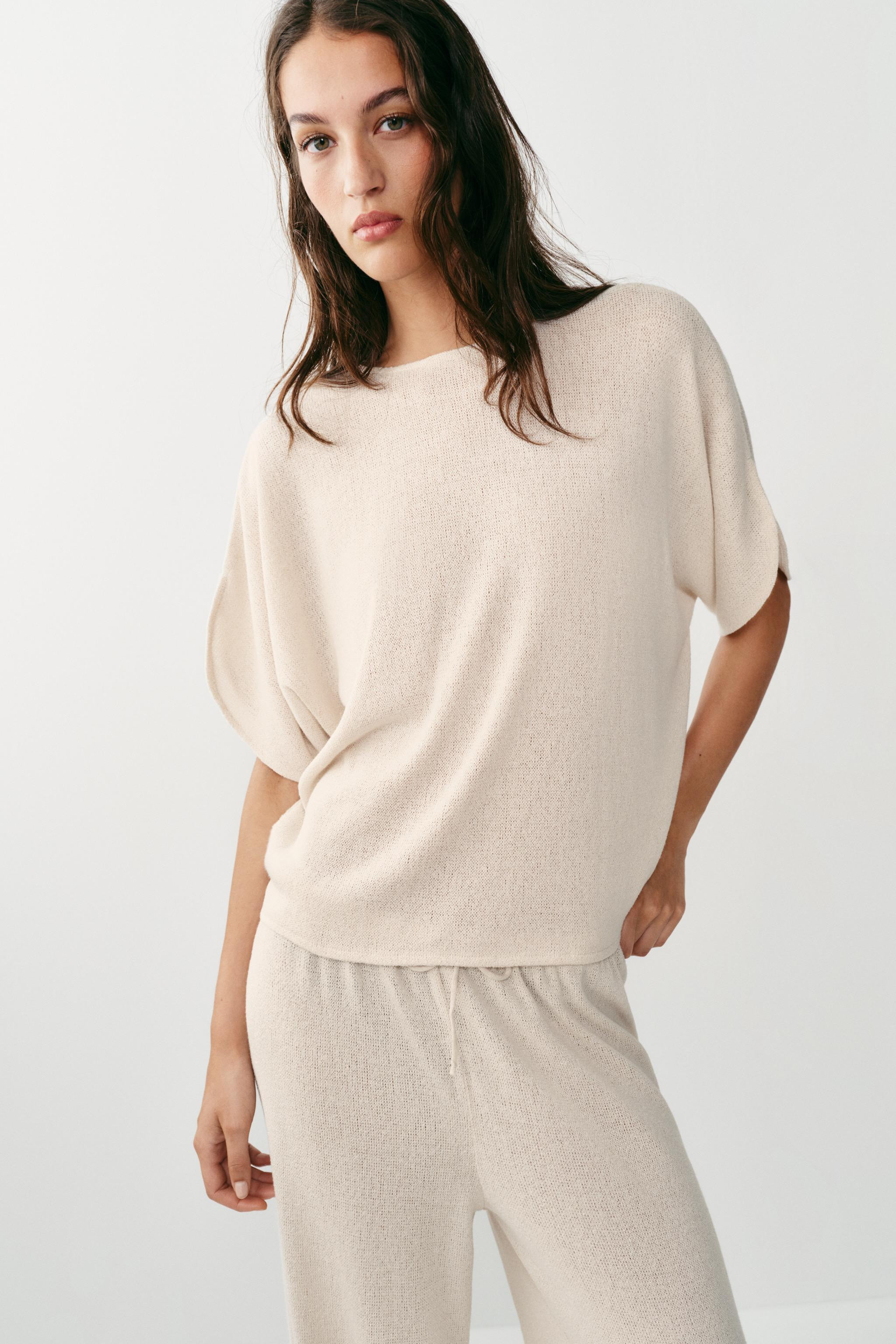 RUSTIC CAPE SLEEVE TOP | Zara US