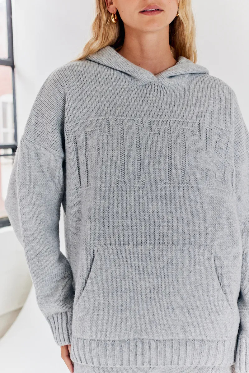 FITS Embossed Knitted Co-Ord Hoodie | In The Style