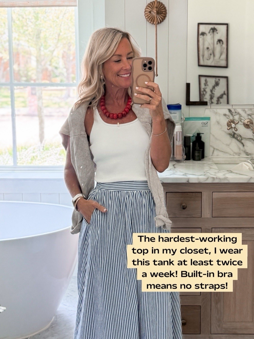 This tank is my go-to! Built in bra & perfect will evrything. 

Tank: small
Sweater: small
Skirt: xs

#LTKootd #LTKdayinmylife #LTKgrwm