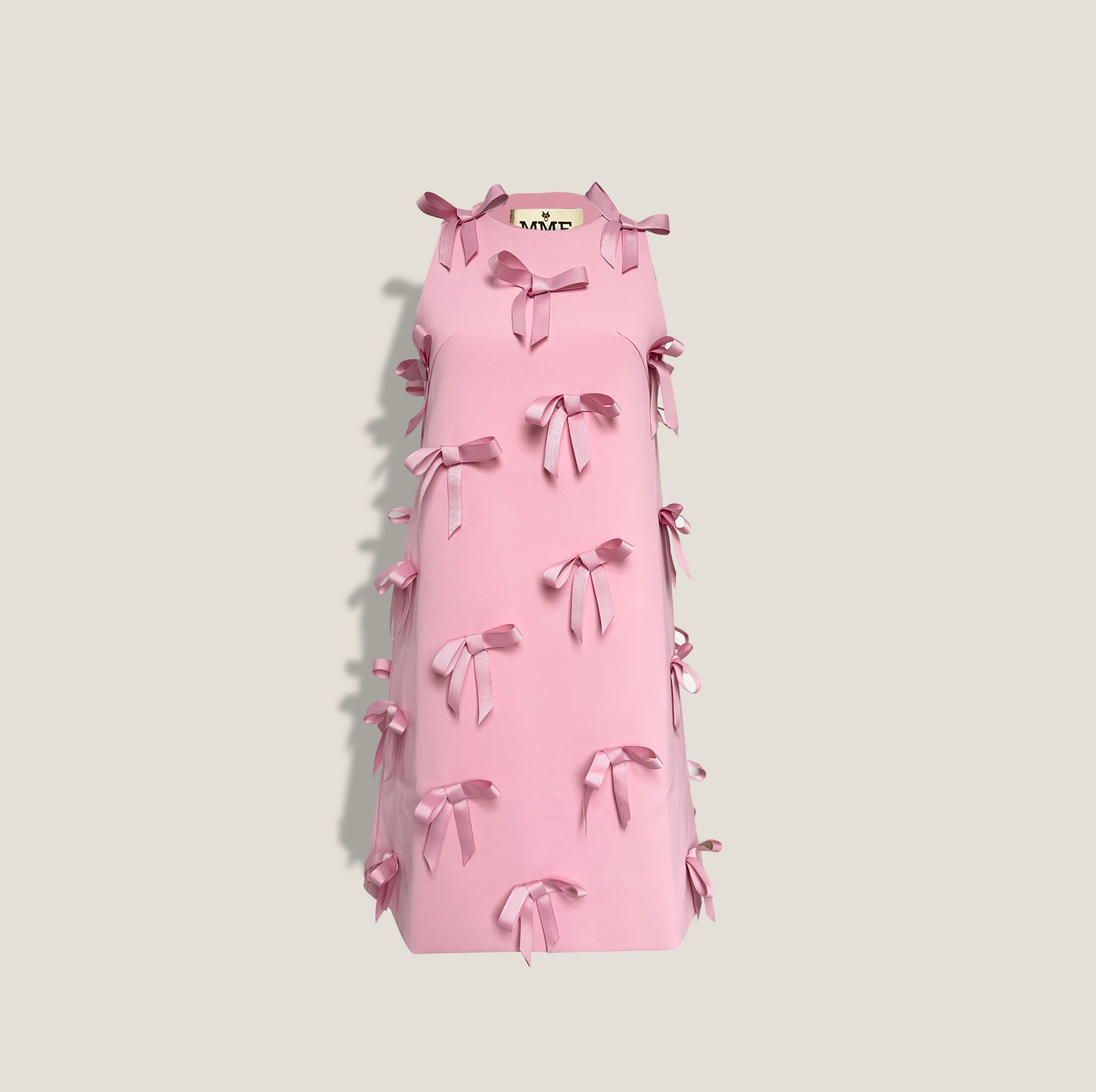 MME. Carlton Bow Slip Dress - ROSE | MME.MINK