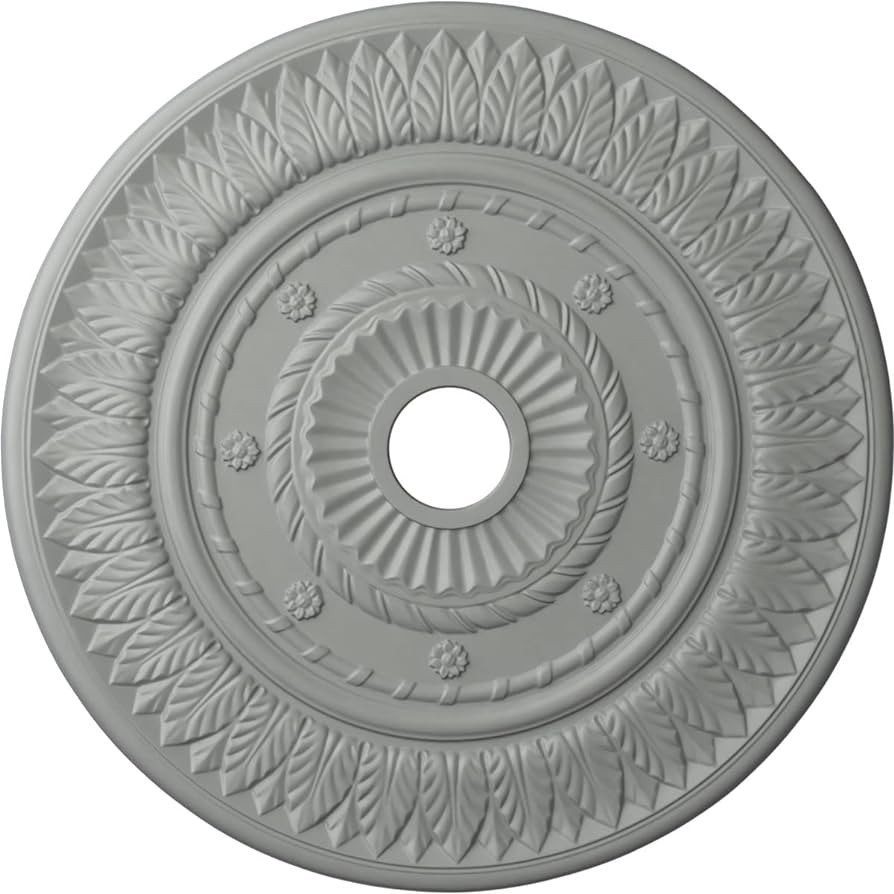 Ekena Millwork CM26LF Leaf Ceiling Medallion, 26 3/4"OD x 3 5/8"ID x 1 1/8"P, Factory Primed | Amazon (US)