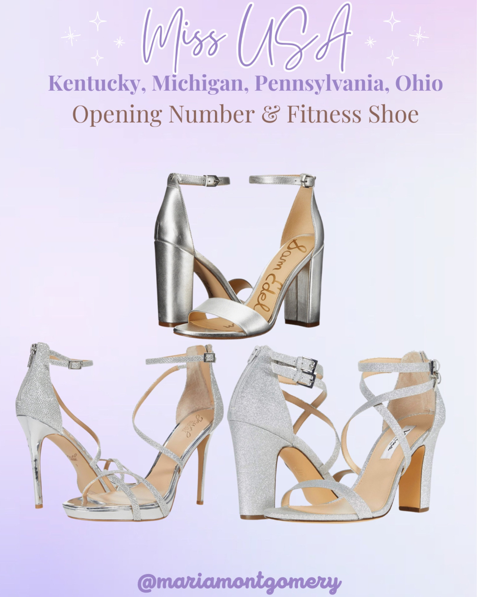 MISS USA opening number silver heel 

Opening number
Pageant
Pageant heel
Miss usa
Miss usa wear
Silver heel
Pageant walk 

#LTKwedding #LTKstyletip #LTKparties