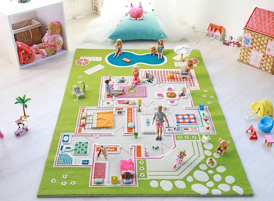 IVI 3D Play Carpets 78 x 52.5 Inch Play House Educational Toddler Mat Rug for Bedroom, Kids Den, ... | Amazon (US)