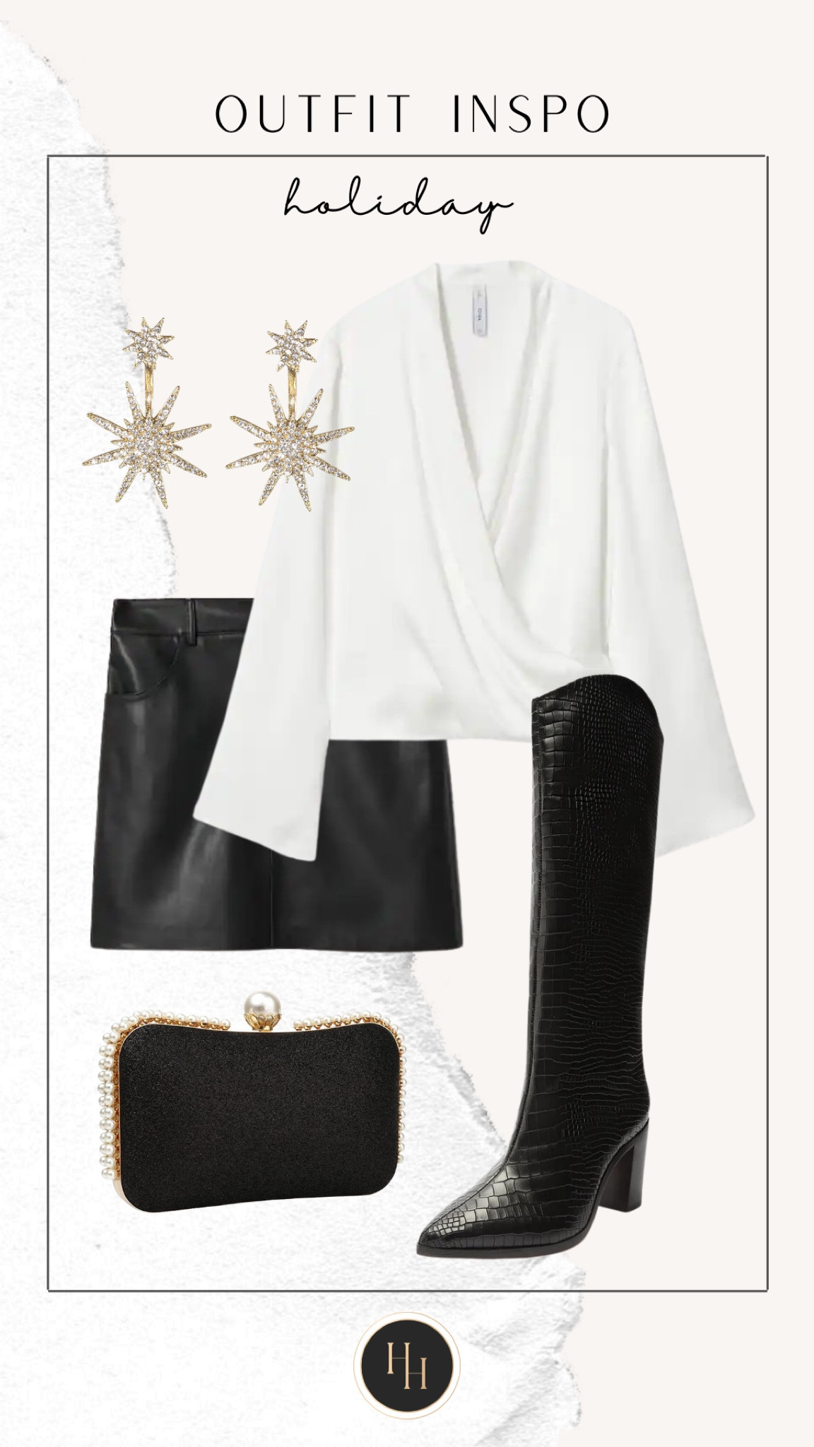 Outfit Inspo 
HOLIDAY! 

Party style, holiday style, glam, luxe, silk top, faux leather skirt, boots, clutch, earrings

#LTKHoliday #LTKSeasonal #LTKstyletip