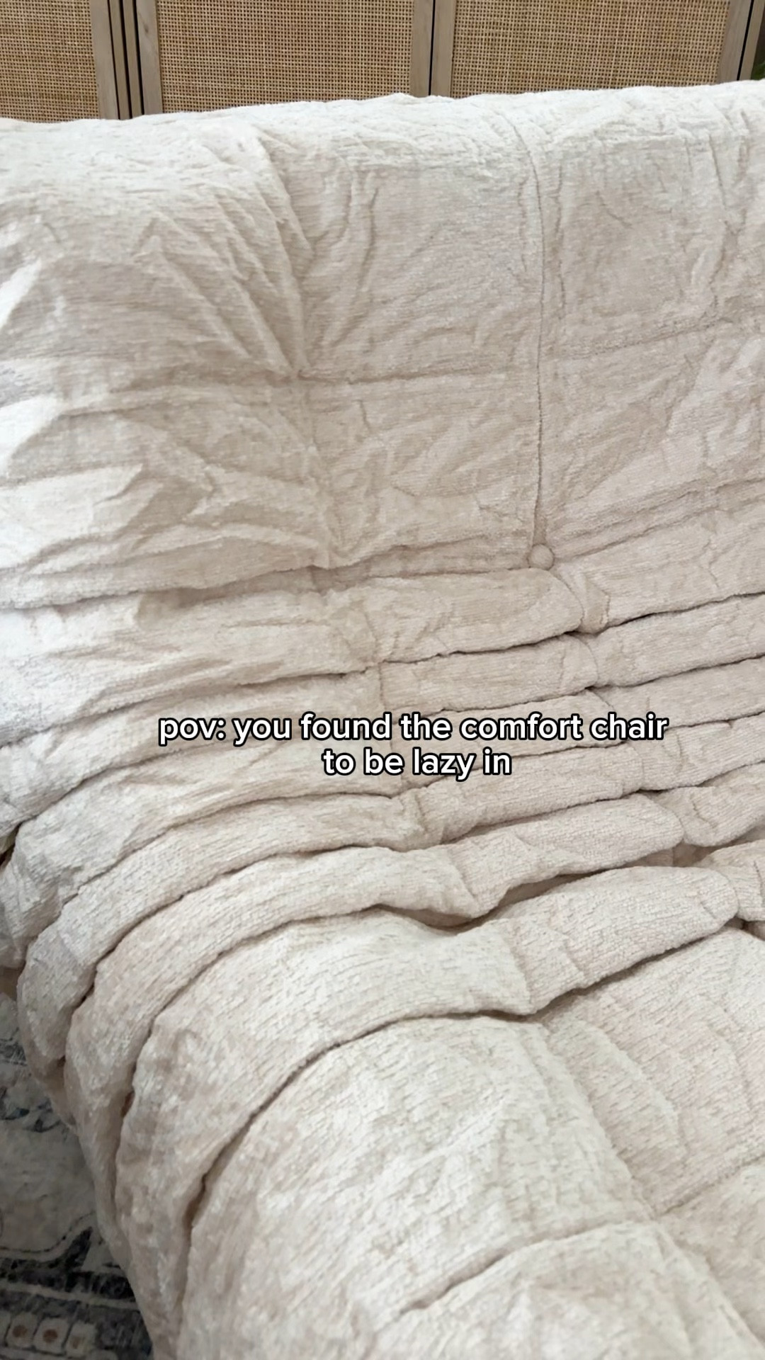 This caterpillar lounge chair is the comfiest! Perfect to lounge in and be lazy haha! The memory foam offered so much support and comfort. Fit in with my neutral aesthetic ✨

#LTKHome