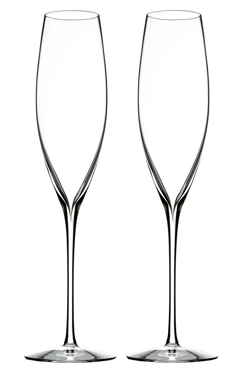 Elegance Set of 2 Fine Crystal Champagne Flutes | Nordstrom