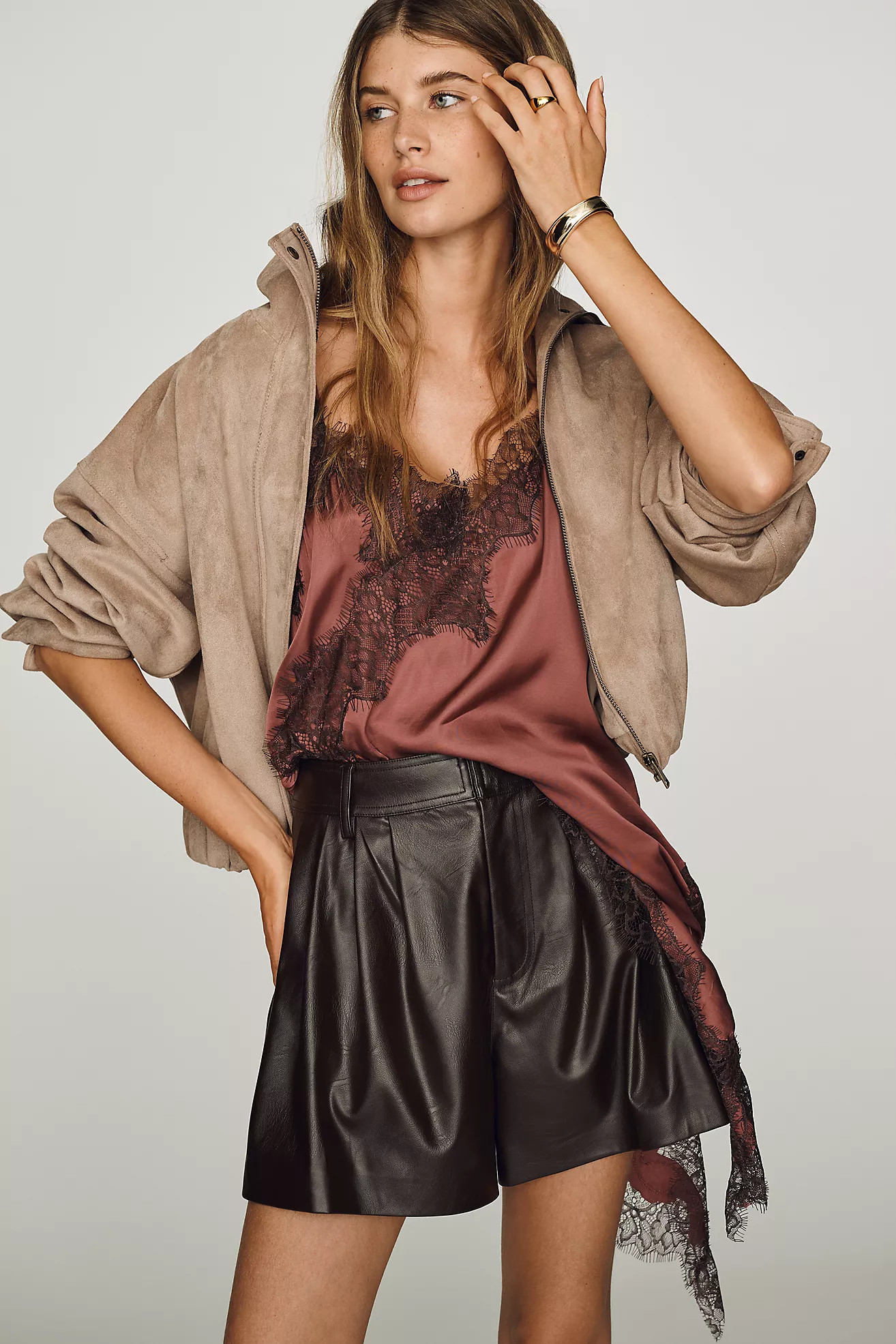 ASTR The Label Atherton Faux-Leather Shorts | Anthropologie (US)