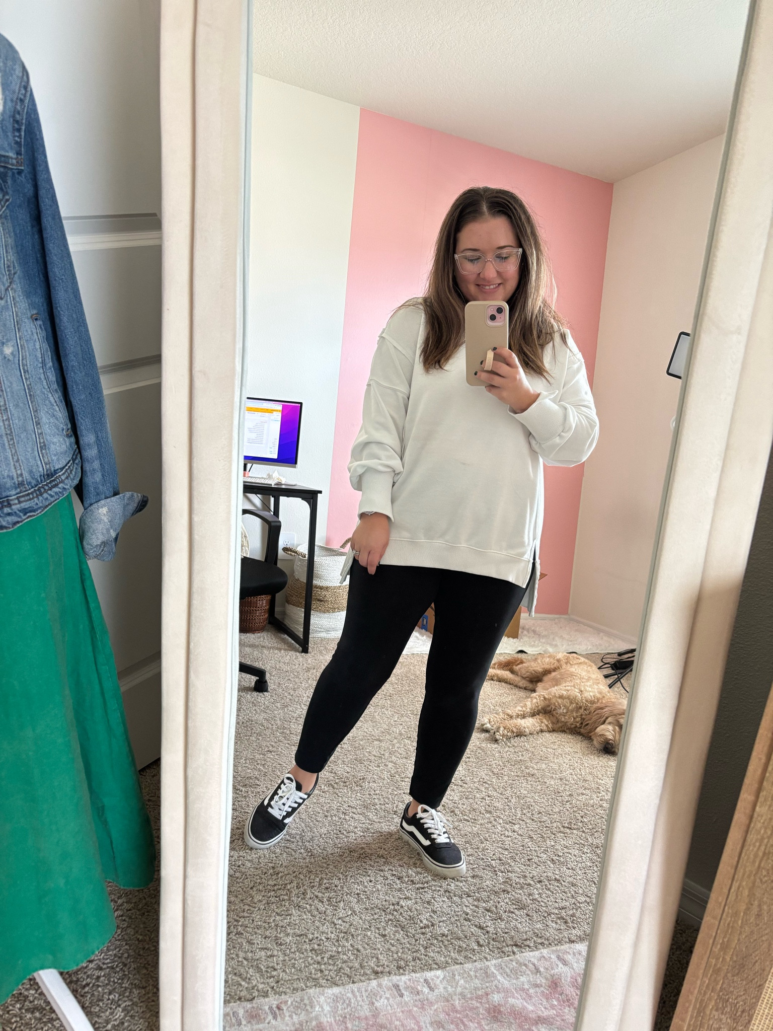 Easy and comfy work from home outfit! 

#LTKFindsUnder100 #LTKShoeCrush #LTKFindsUnder50