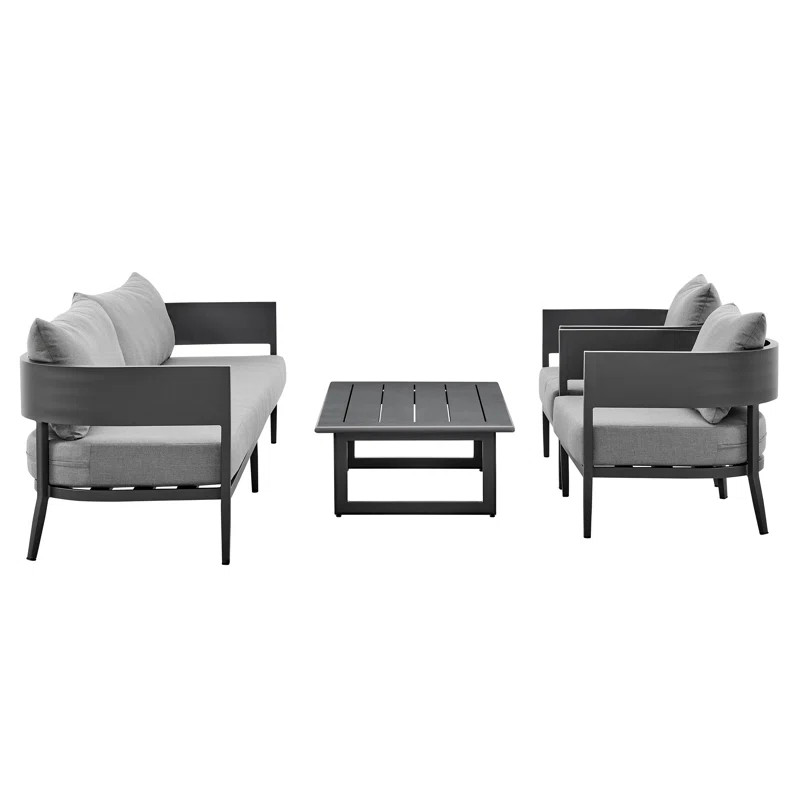 Sean Metal 5 - Person Seating Group with Cushions | Wayfair North America