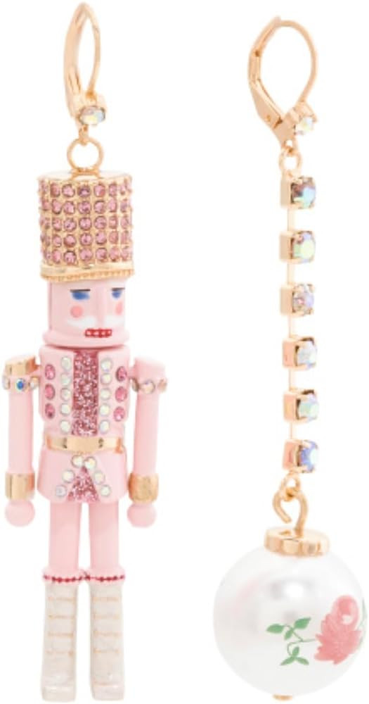 Betsey Johnson Christmas Nutcracker Mismatched Earrings | Amazon (US)