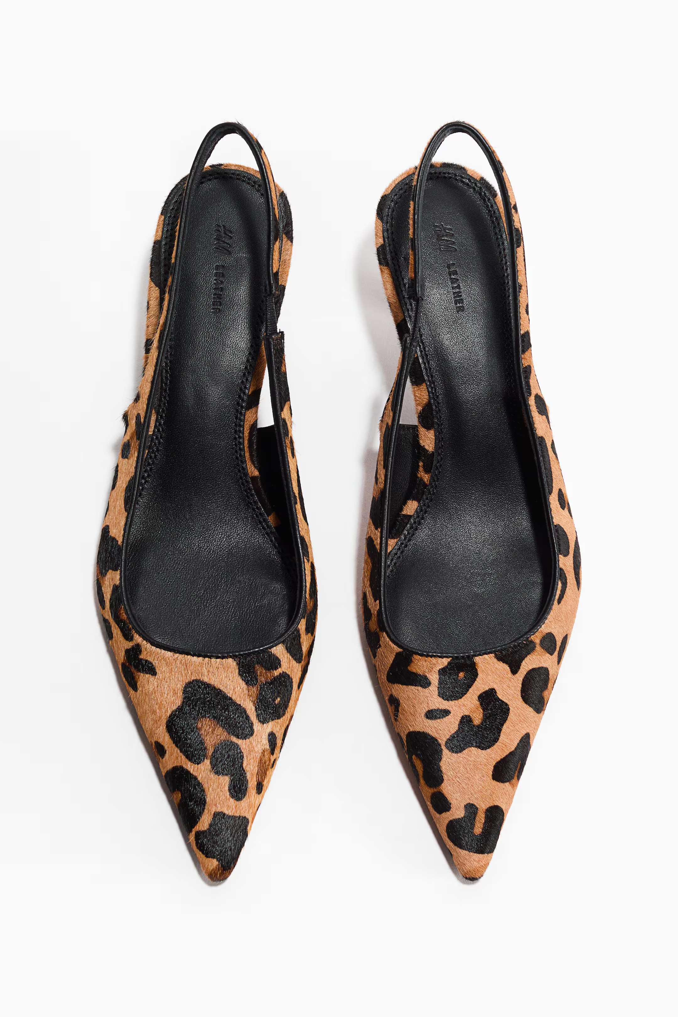 Kitten-Heeled Leather Slingbacks | H&M (US + CA)