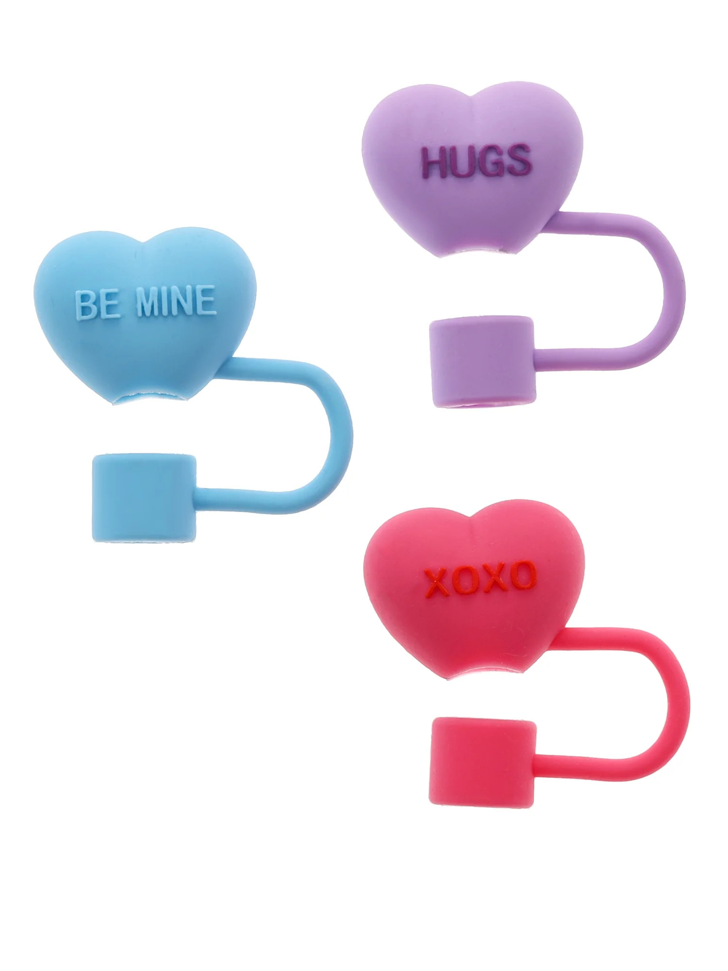 Way to Celebrate Valentine's Day Themed Straw Toppers, 3 Pieces | Walmart (US)