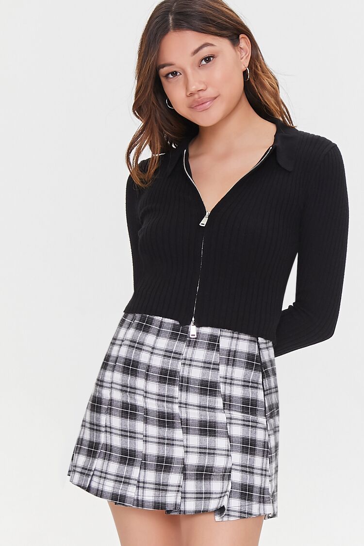 Women Plaid Mini Skirt in Black Medium | Forever 21 (US)