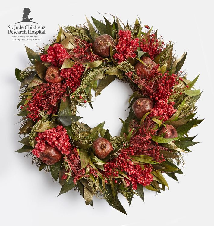 Pomegranate Wine Dried Wreath | Rejuvenation