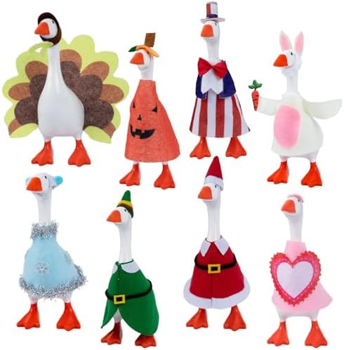 8 Set Desk Goose Outfits Holiday Set – 7 Inch Goose Outfits Felt Clothes, Cute Decor Accessorie... | Amazon (US)