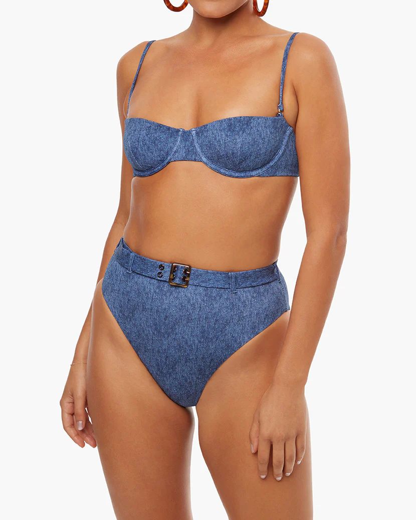 Balconette Denim Bikini Top | We Wore What