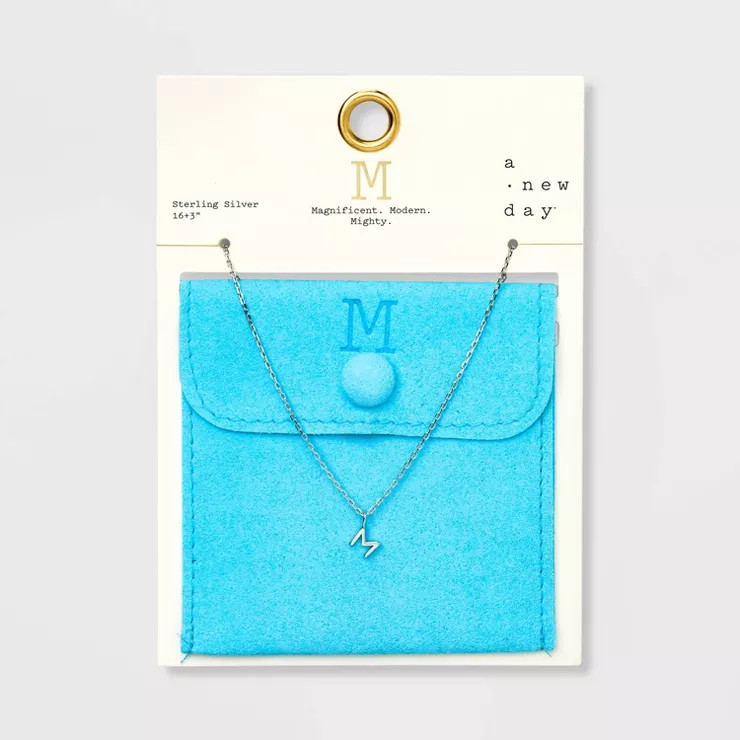 Sterling Silver Initial Pendant Necklace - A New Day™ Silver | Target