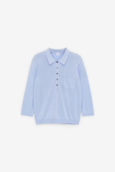 Polostrickhemd – Hellblau – Damen – ARKET DE | Arket EU