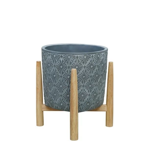 Better Homes & Gardens Brynn 10in Round Concrete Planter,Grey - Walmart.com | Walmart (US)