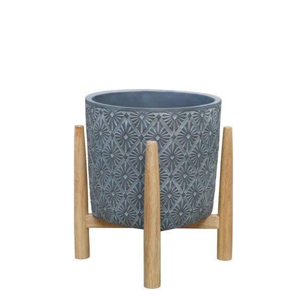 Better Homes & Gardens Brynn 10in Round Concrete Planter,Grey | Walmart (US)