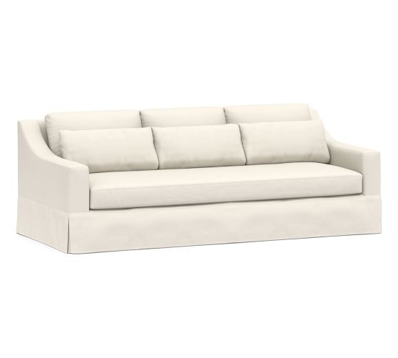 York Slope Arm Deep Seat Slipcovered Sofa (60" - 108") | Pottery Barn (US)