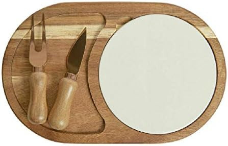 Twine Living Co. Gourmet Wood & Ceramic Cheese Board Set | Amazon (US)