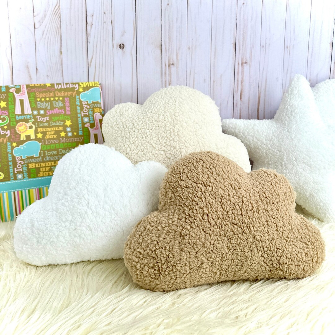 Sherpa Cloud Pillow, Sherpa Cloud, Cloud Cushion, Cloud Shape, Cloud Decor, Girls Decor, Nordic D... | Etsy (US)