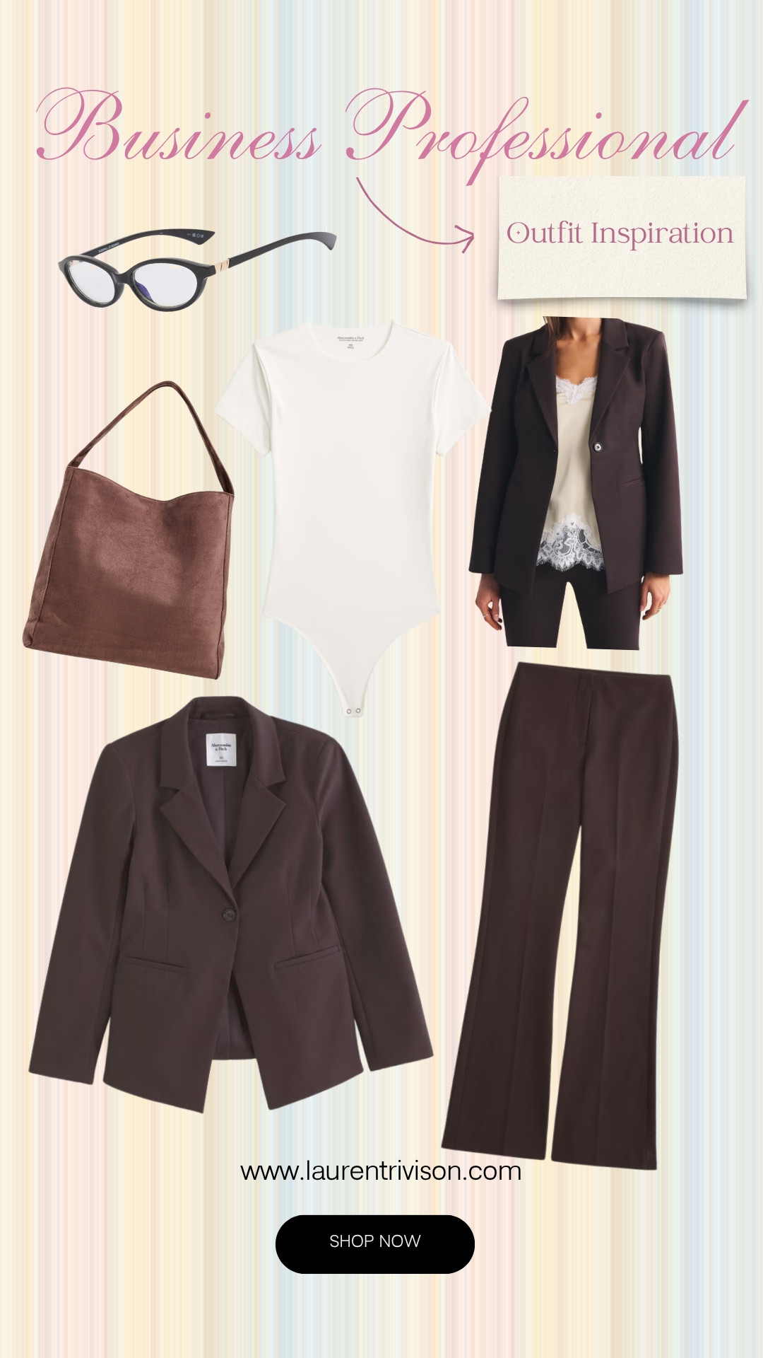 Business professional outfit inspiration! Loving this chocolate brown blazer and pant set!  

 #LTKWorkwear