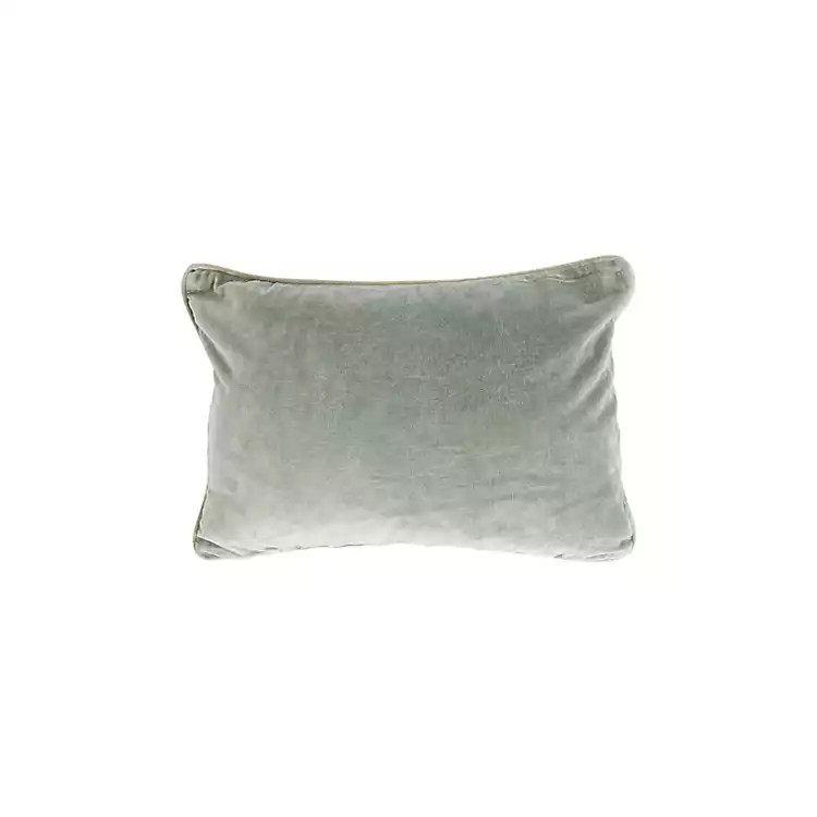 Bay Green Heirloom Velvet Lumbar Pillow | Kirkland's Home