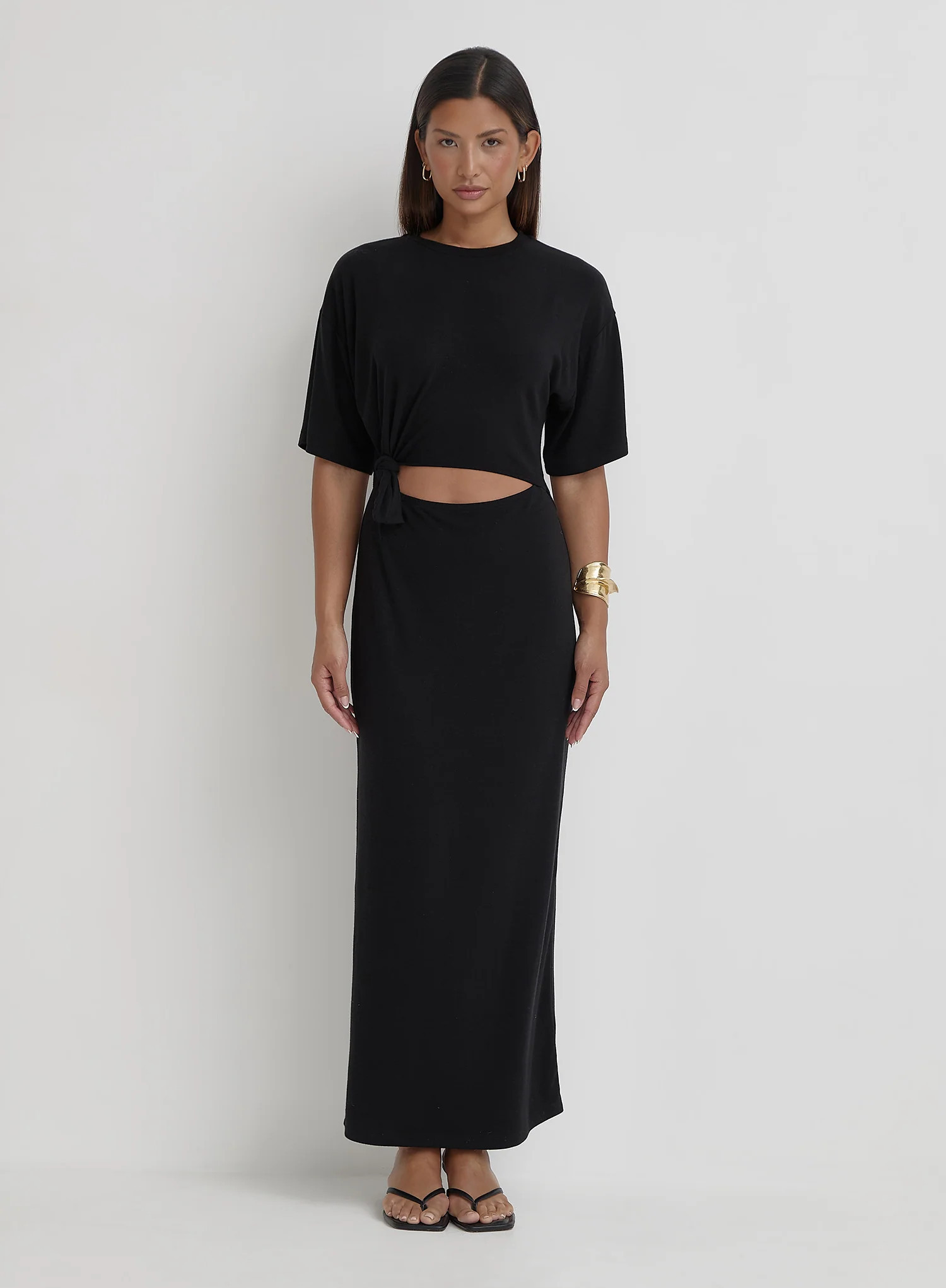 Black Cut Out Maxi Dress- Summer | 4th & Reckless