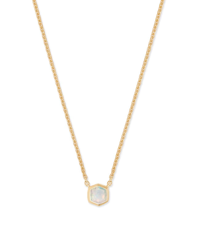 Davie 18k Gold Vermeil Pendant Necklace in White Opal | Kendra Scott
