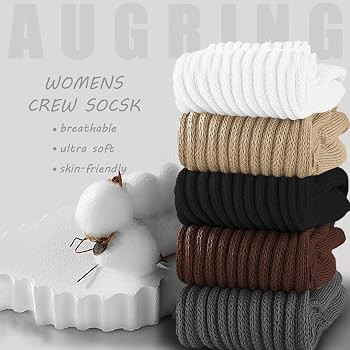 Women's Scrunch Crew Socks Retro 3-Pack Solid Cotton Boot Calf Socks Chunky Ribbed Cozy Slouchy S... | Amazon (US)