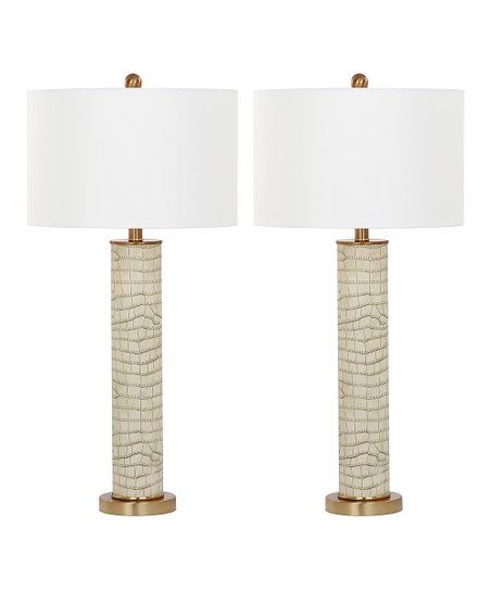 Keira Faux Snakeskin Table Lamp - Set of Two | Zulily