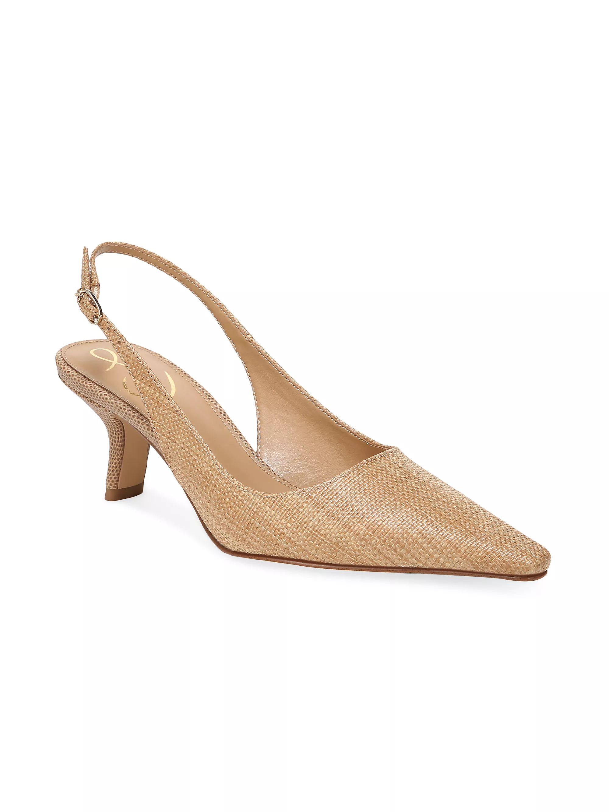 Shop Sam Edelman Bianka 63MM Slingback Pumps | Saks Fifth Avenue | Saks Fifth Avenue