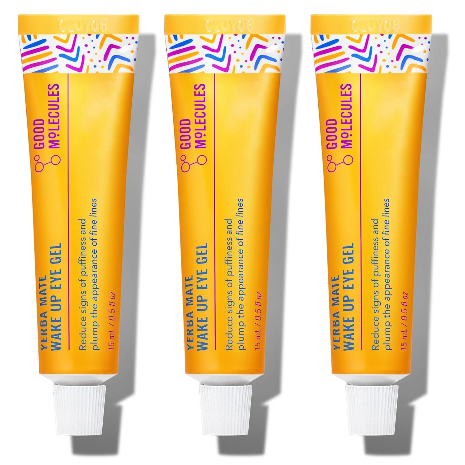 Good Molecules Yerba Mate Wake Up Eye Gel Pack 3 – 15 ml Each | Hydrating Under Eye Gel with Hyaluronic Acid & Caffeine for Dark Circles and Puffiness | Amazon (US)