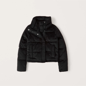 Velvet Mini Puffer | Abercrombie & Fitch (US)