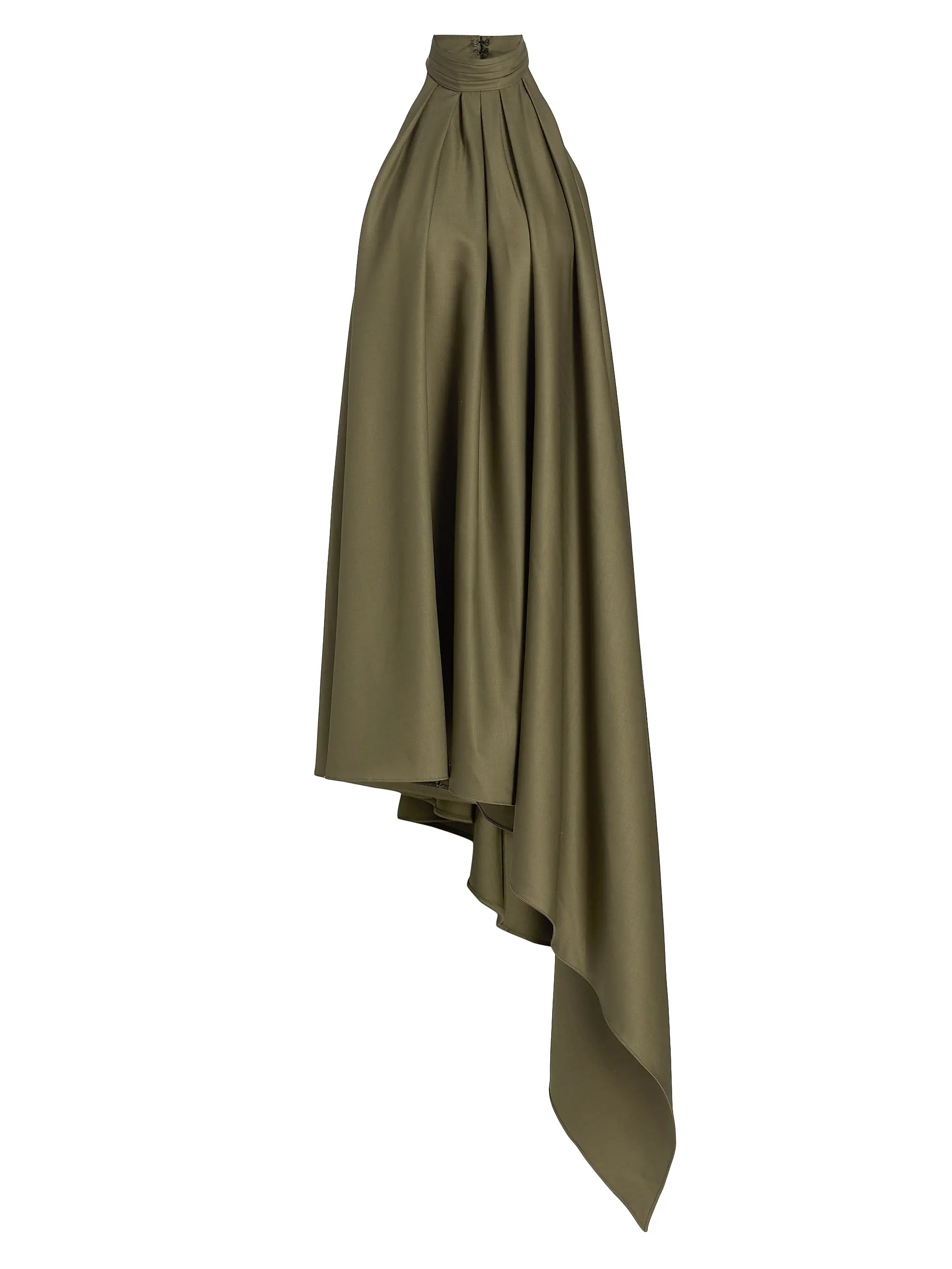 Ronny Kobo Fleur Asymmetric Wool-Blend Halter Midi-Dress | Saks Fifth Avenue | Saks Fifth Avenue