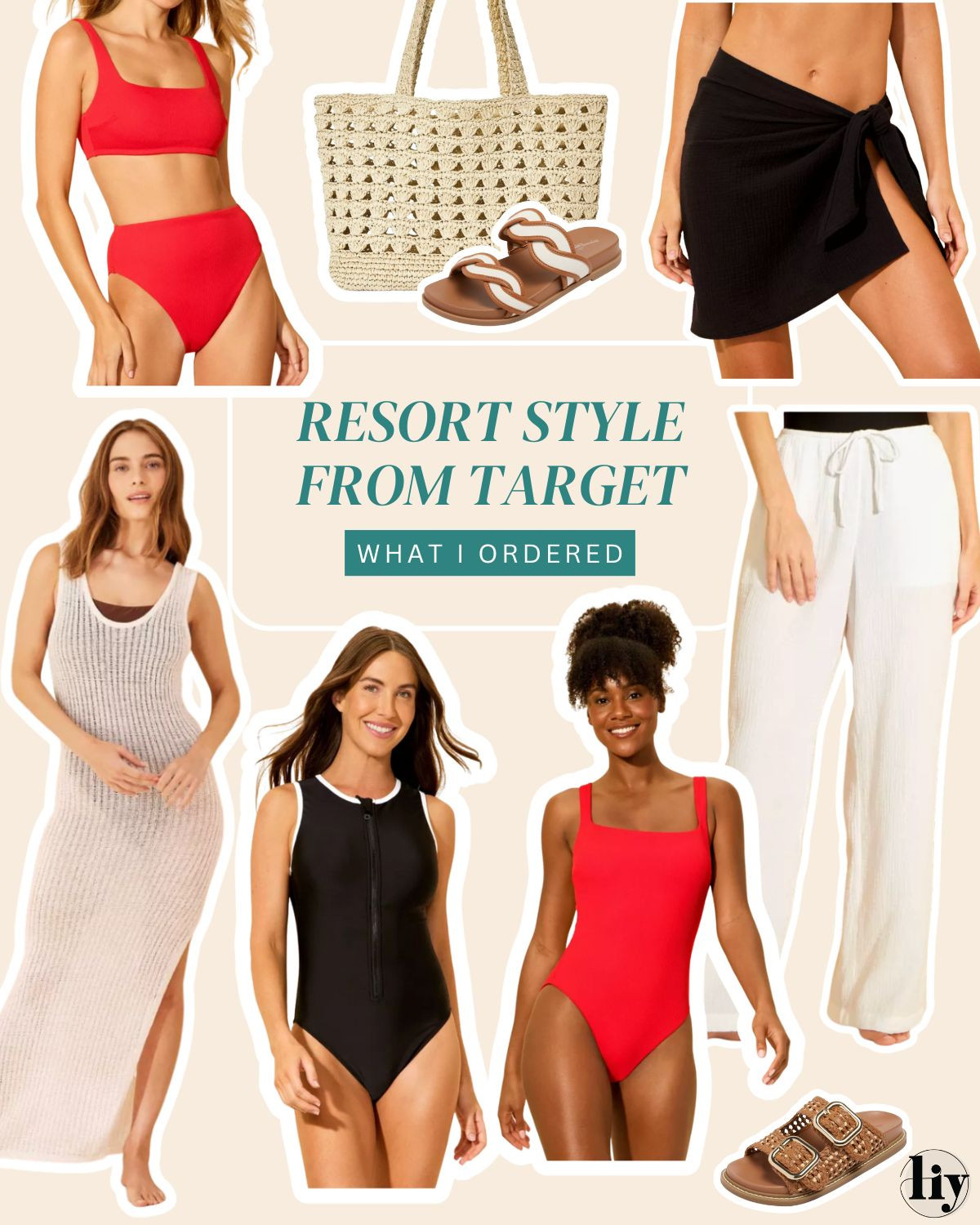 Vacay Beach Vacation Resort Style Swimwear, Cover Ups, Sandals, Beach Bag, One Piece Swimsuit + Bikini from Target  

 #LTKTravel