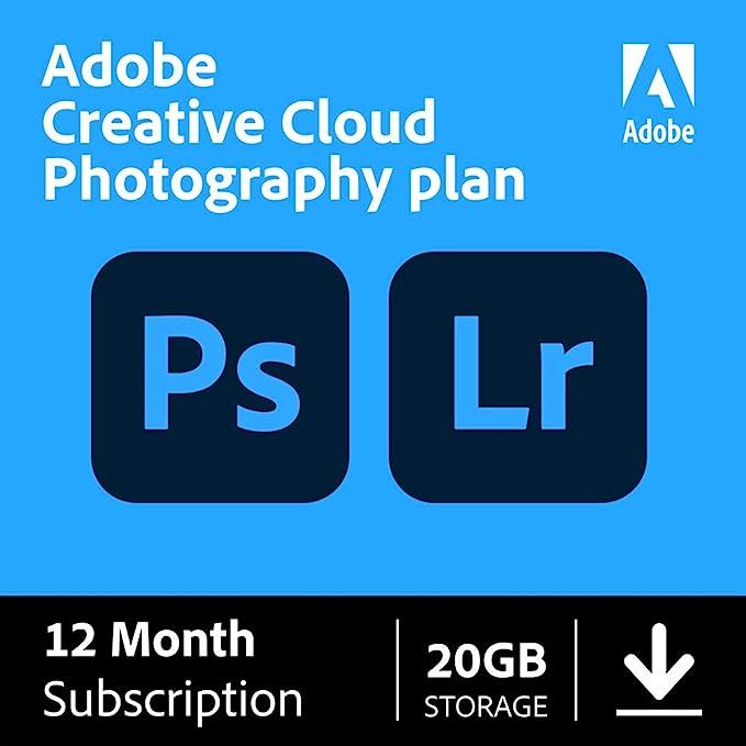 Adobe Creative Cloud Photography plan 20 GB (Photoshop + Lightroom) | 12-month Subscription with ... | Amazon (US)