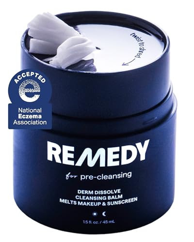 Remedy Derm Dissolve Cleansing Balm - Remedy for Pre-Cleansing - Melts Makeup and Sunscreen - Ceramides, Safflower Lipids, Centella - Fragrance Free - By Dermatologist Dr. Shah - 1.5 Fl Oz | Amazon (US)