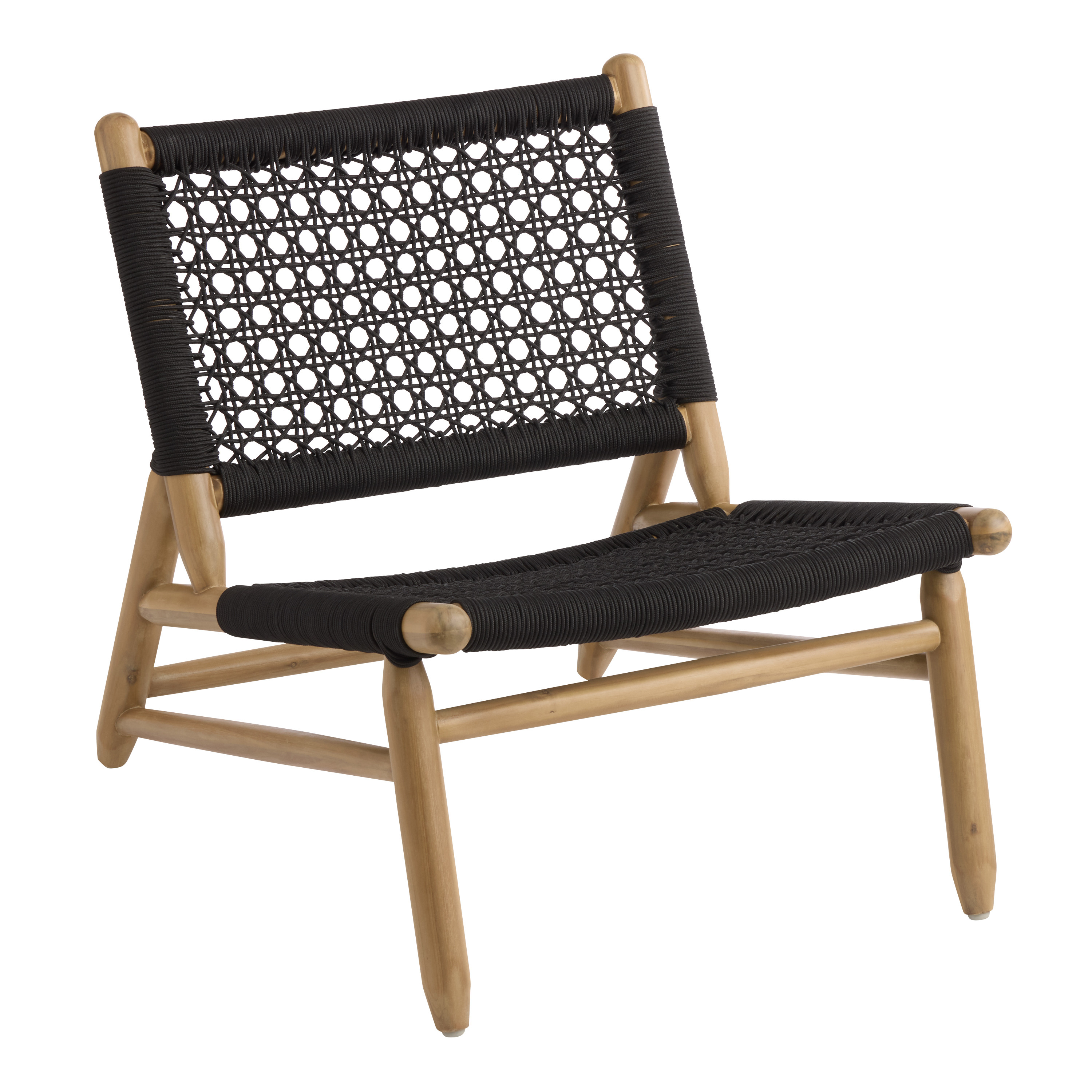 Dorin Rope and Acacia Wood Outdoor Lounge Chair Set of 2 | World Market