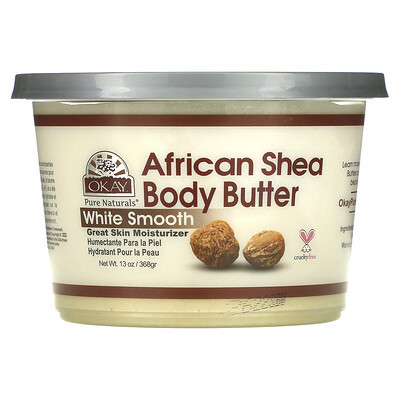 Okay Pure Naturals, African Shea Body Butter, White Smooth, 13 oz (368 g) | iHerb