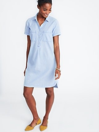 Chambray Shirt Dress for Women | Old Navy US