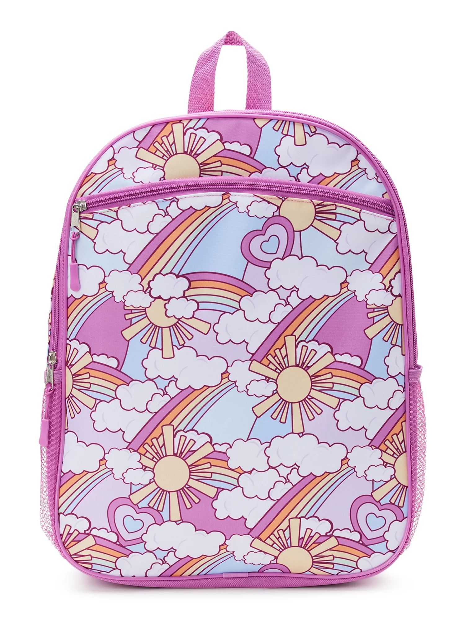 Wonder Nation Kids 16" Laptop Backpack, Love and Rainbows Radiant Orchid | Walmart (US)