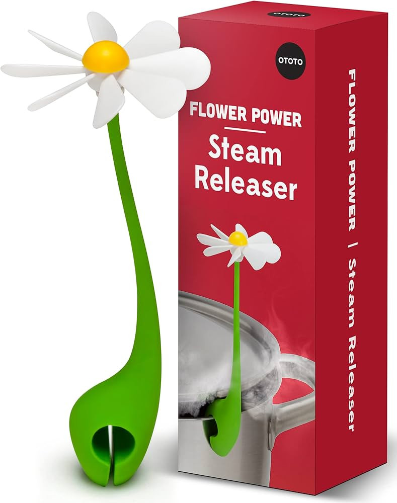 NEW!!! Flower Power Steam Releaser By OTOTO - Fun Kitchen Gadgets - Spinning Flower Lid Holder On... | Amazon (US)
